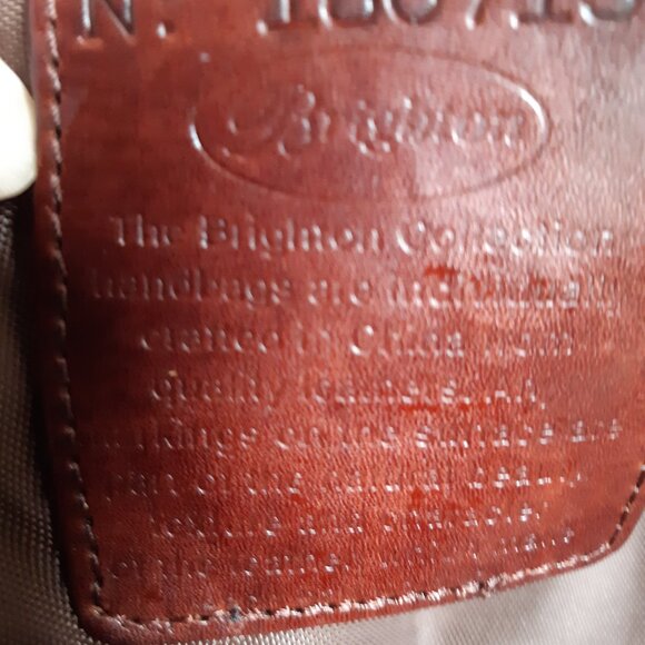 Brighton textile & Leather large satchel bag - Picture 9 of 13